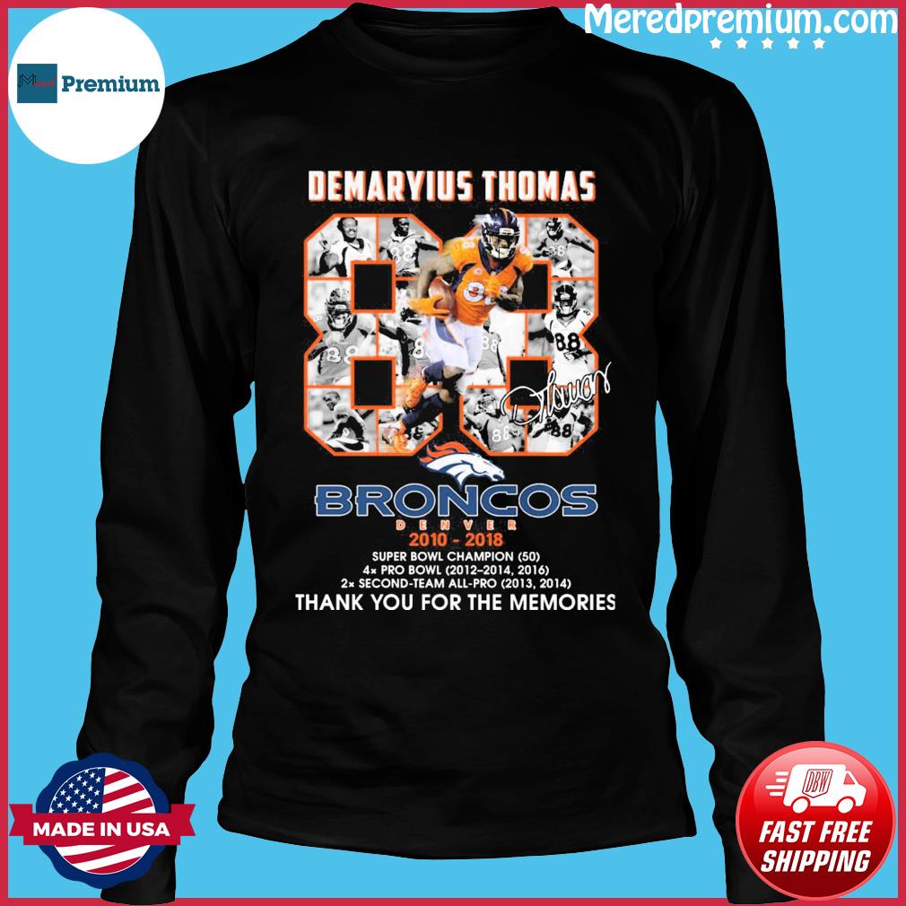 Demaryius Thomas Denver Broncos thanks for the memories signature