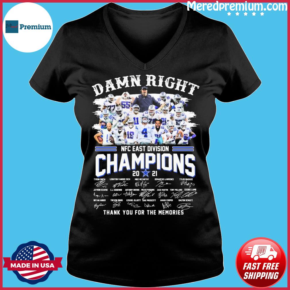 Dallas Cowboys 2021 NFC Champions Signatures Thank You For The Memories  Shirt, hoodie, sweater, long sleeve and tank top