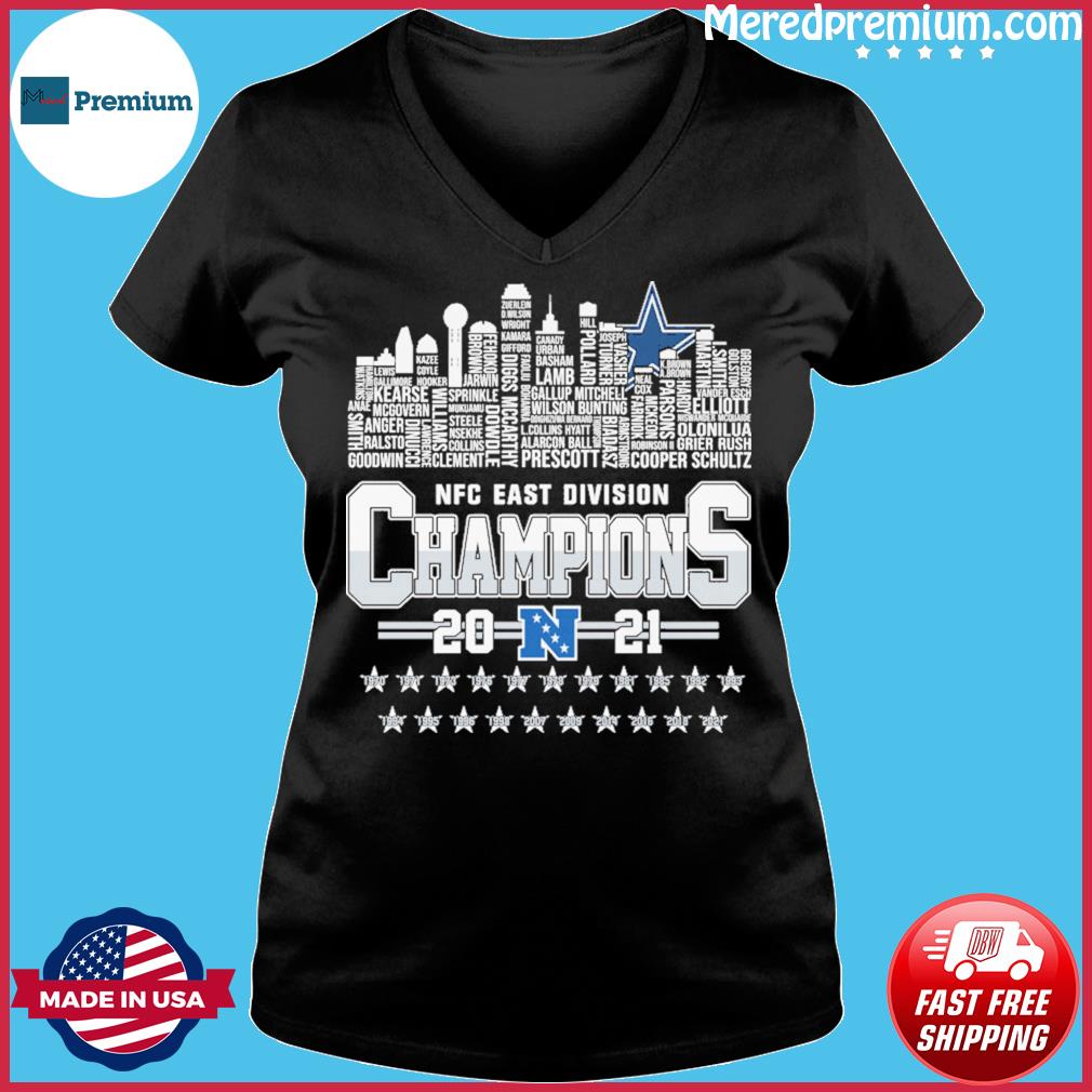 Dallas Cowboys Name Players NFC East Champions 2021 Shirt, hoodie