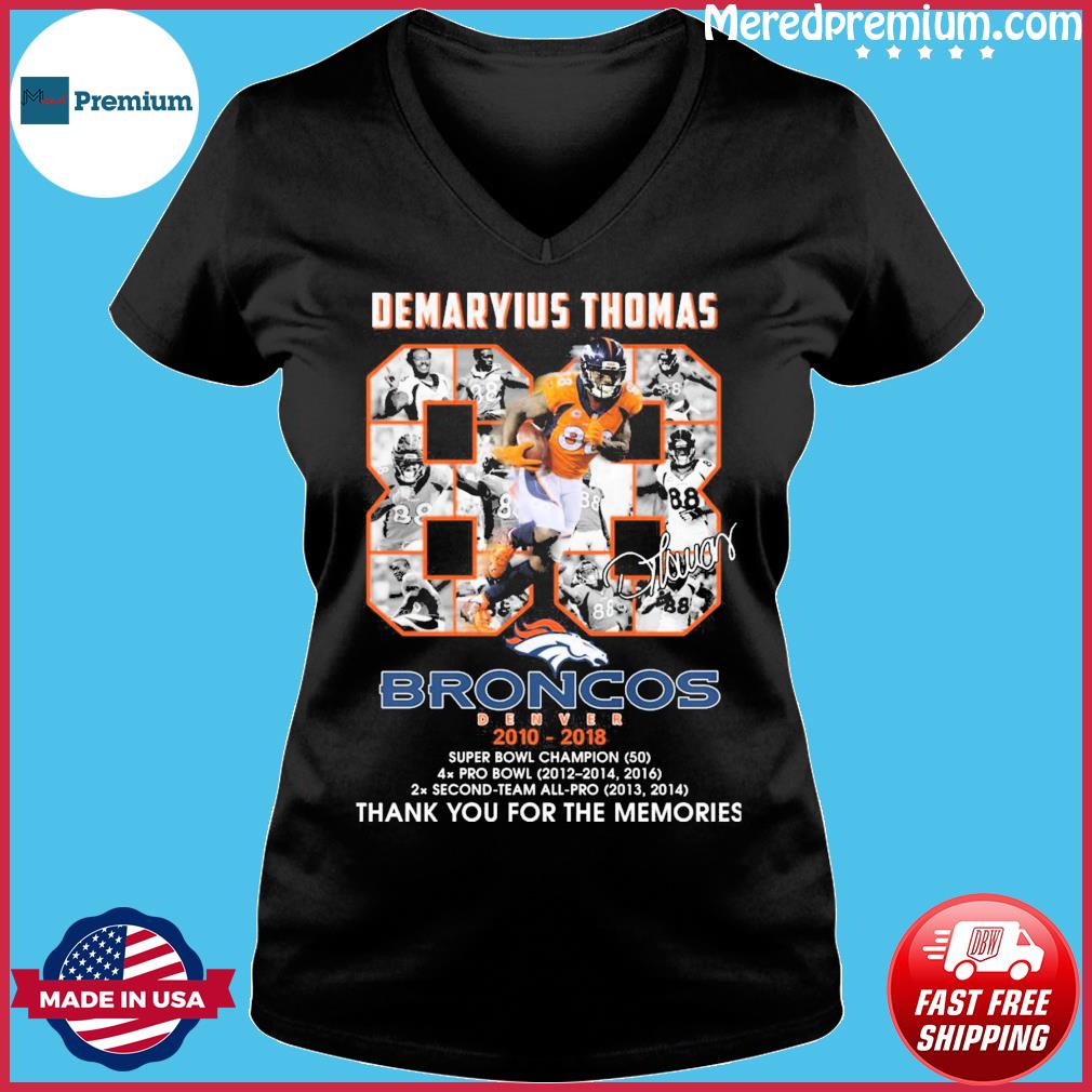 Demaryius Thomas Denver Broncos thanks for the memories signature