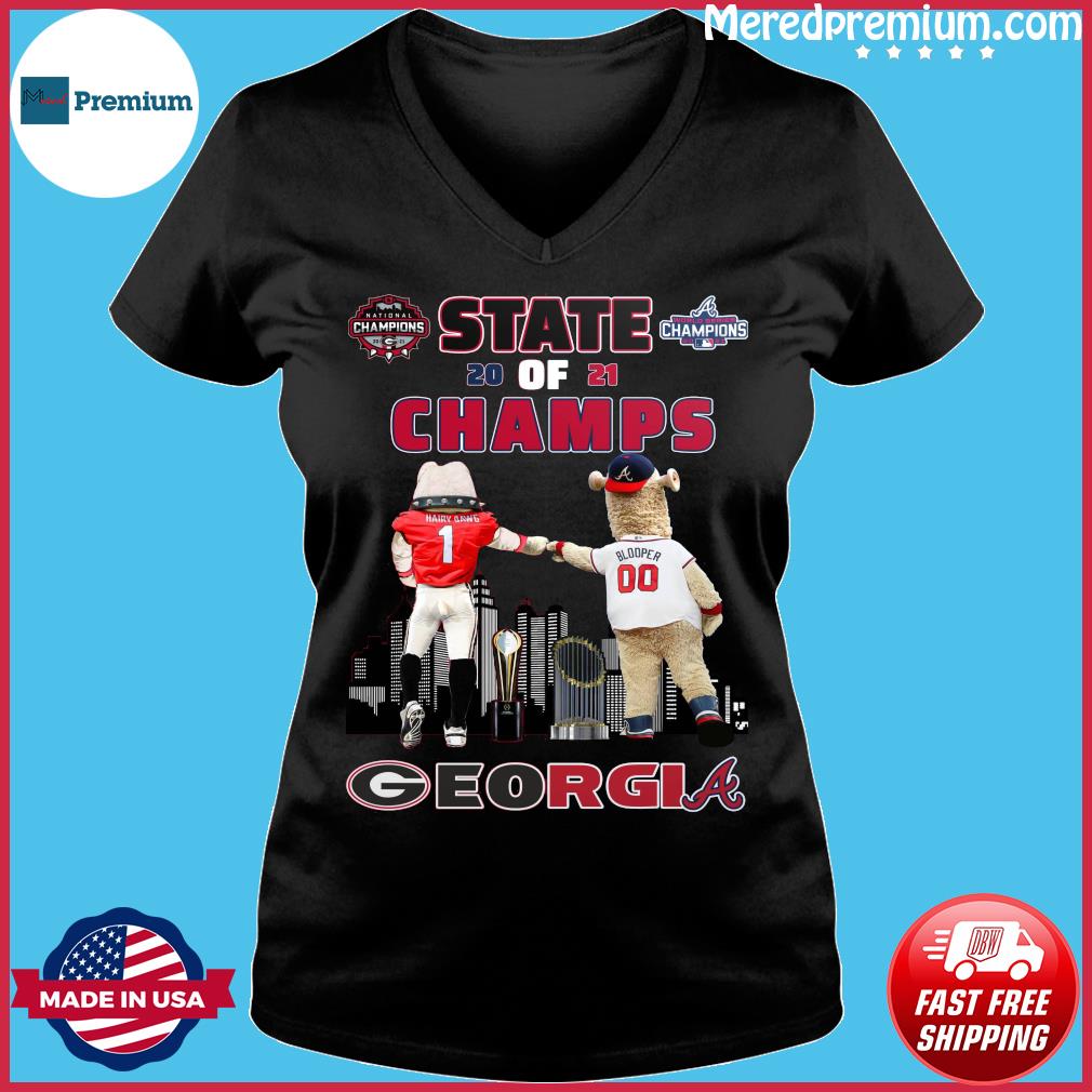 Original Georgia Bulldogs vs Atlanta Braves Dawgs and Blooper Georgia  Champions shirt