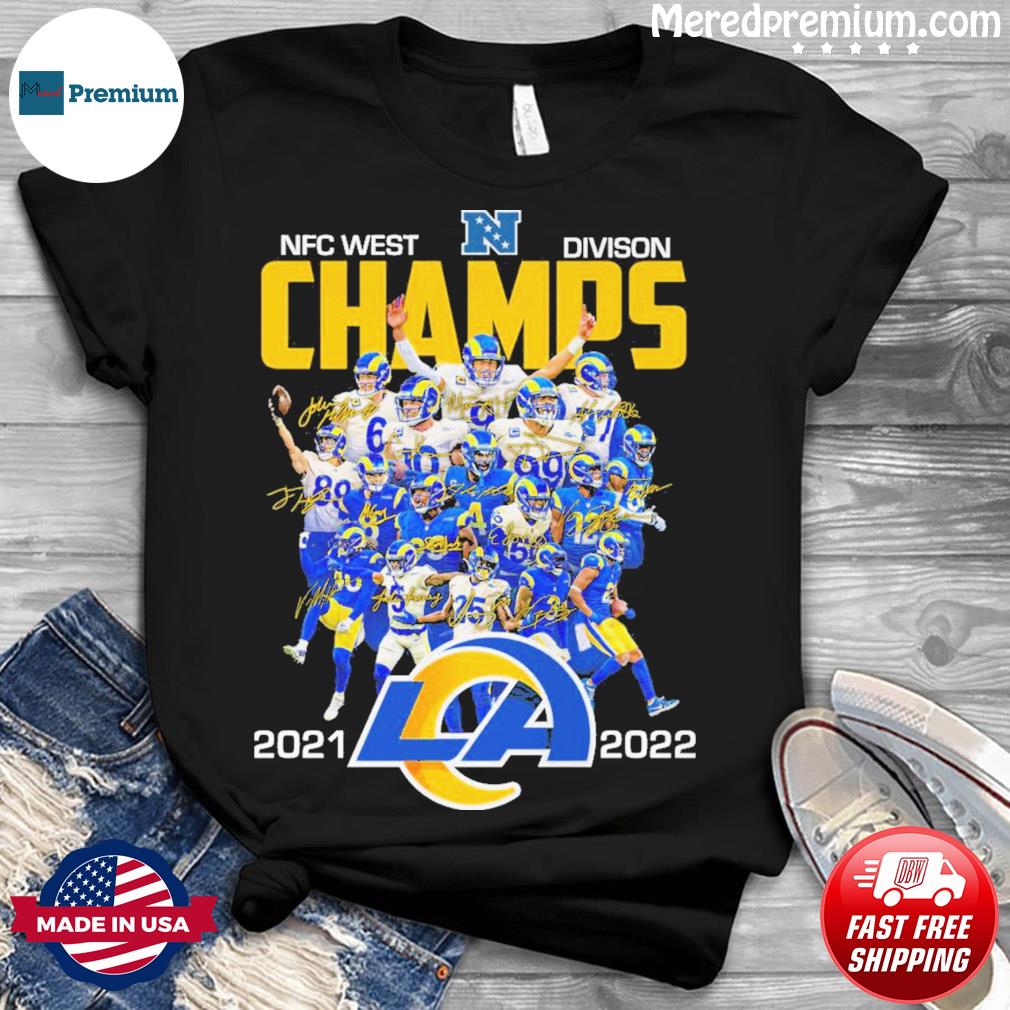 Los Angeles Rams Team NFC West Division Champs 2021 2022