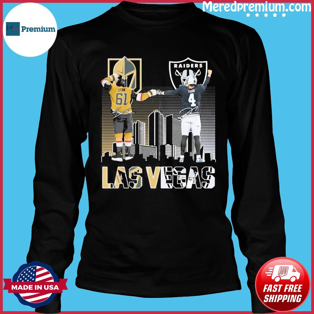 Funny mark Stone and Derek Carr Las Vegas signatures shirt, hoodie