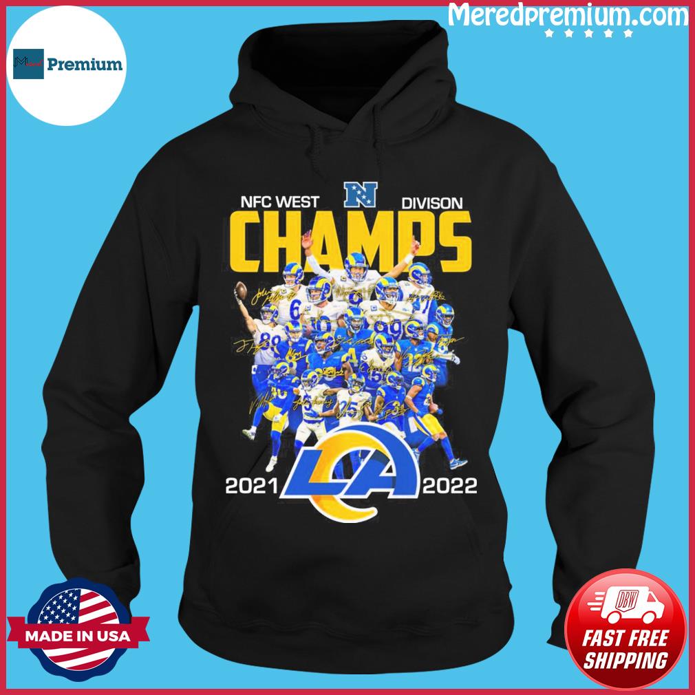 Official Los angeles rams nfc west champions 2021 2022 signatures