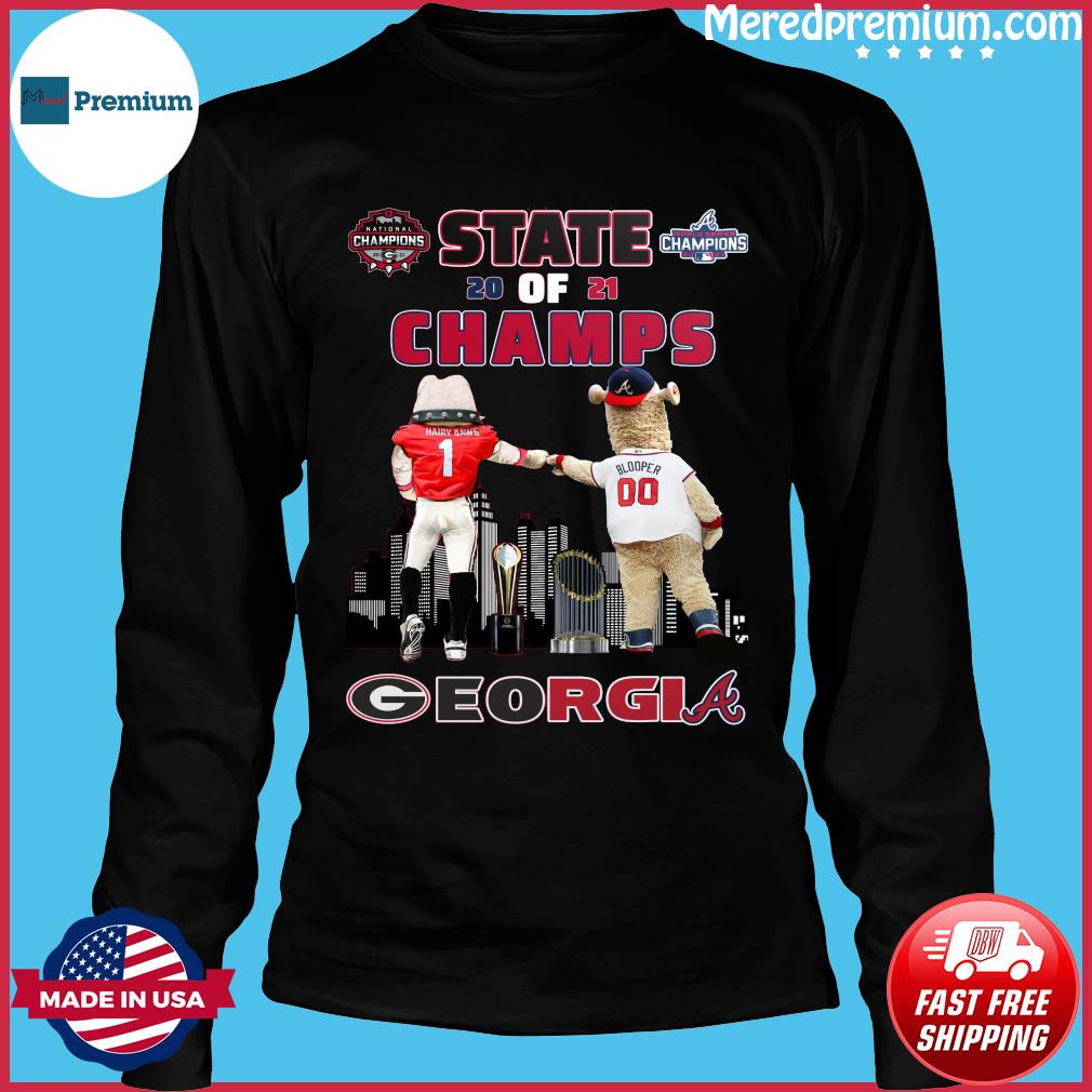 Georgia Bulldogs Atlanta Braves Hairy Dawg and Blooper mascots shirt,  hoodie, sweater, long sleeve and tank top