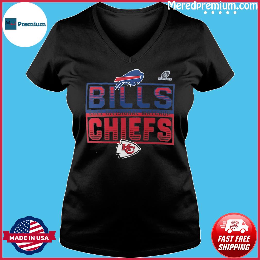 Buffalo Bills Vs Kansas City Chiefs 2021 2022 Divisional Matchup NFL T-Shirt  - REVER LAVIE