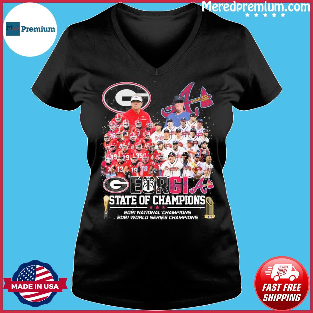 Atlanta Braves 2021 World Series Champions And Georgia Bulldogs 2021  National Champions Champion 2021 Shirt, hoodie, sweater, long sleeve and  tank top