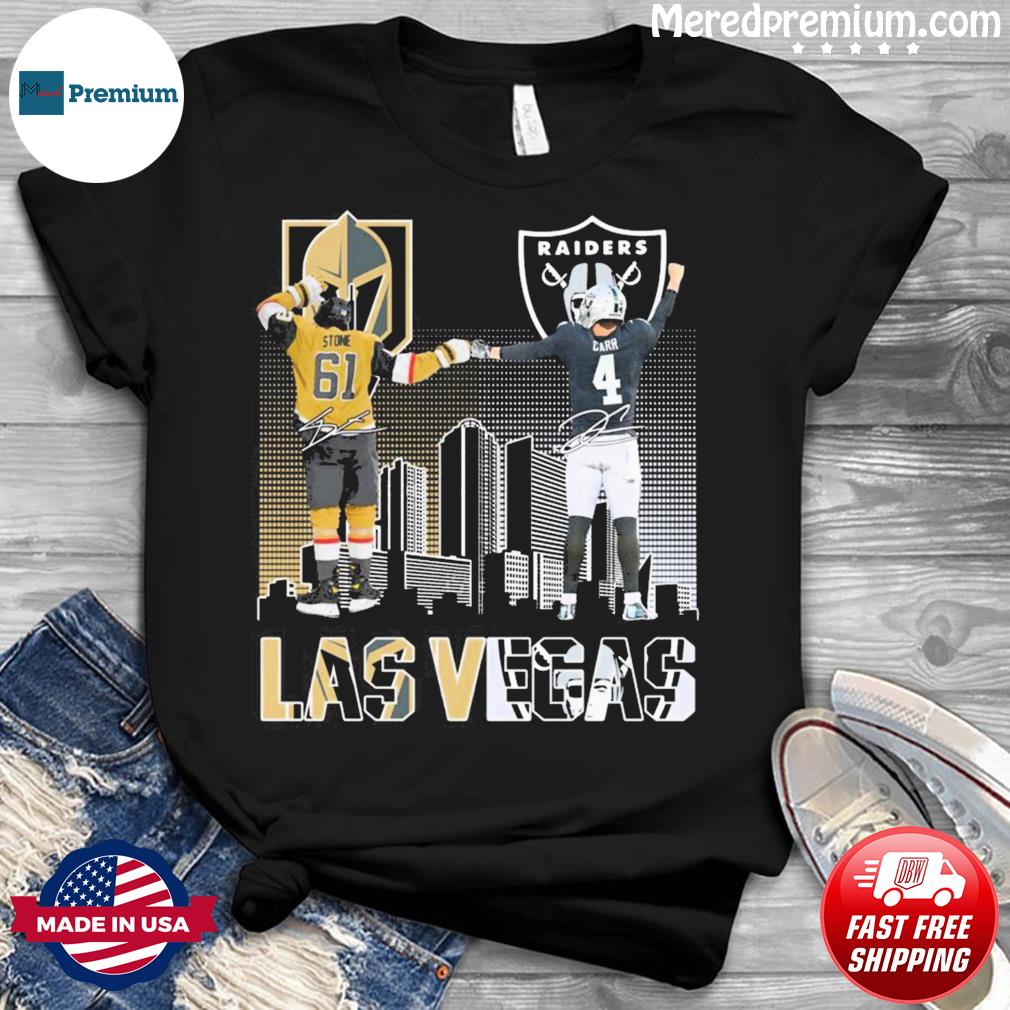 Funny mark Stone and Derek Carr Las Vegas signatures shirt, hoodie