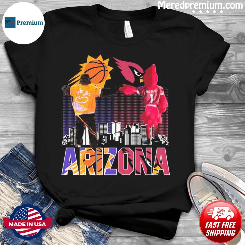 Arizona Sport Phoenix Sun Mascot And Arizona Cardinals Big Red Shirt,  hoodie, sweater, long sleeve and tank top