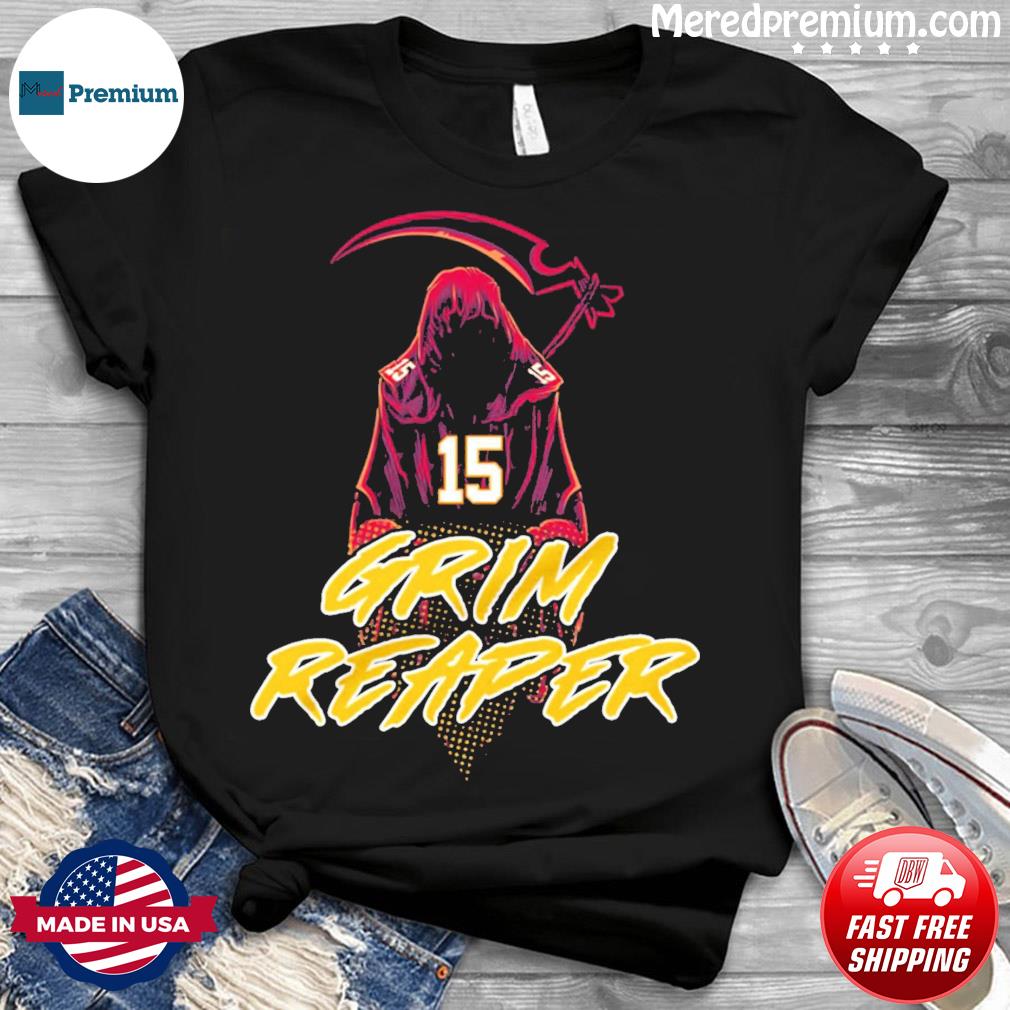 KC Chiefs 15 Mahomes Grim Reaper Shirt - Tentenshirts