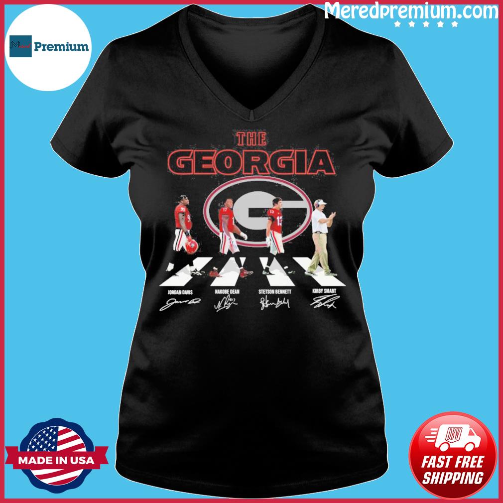 Official The Georgia Jordan Davis Nakobe Dean Stetson Bennett Kirby Smart  Abbey Road Signatures Shirt, hoodie, sweater, long sleeve and tank top