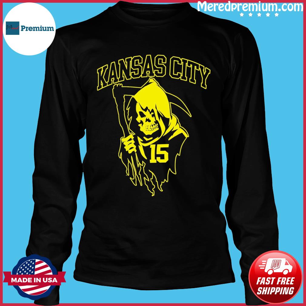 Premium 15 Patrick Mahomes The Grim Reaper Kc Chiefs Shirt, hoodie