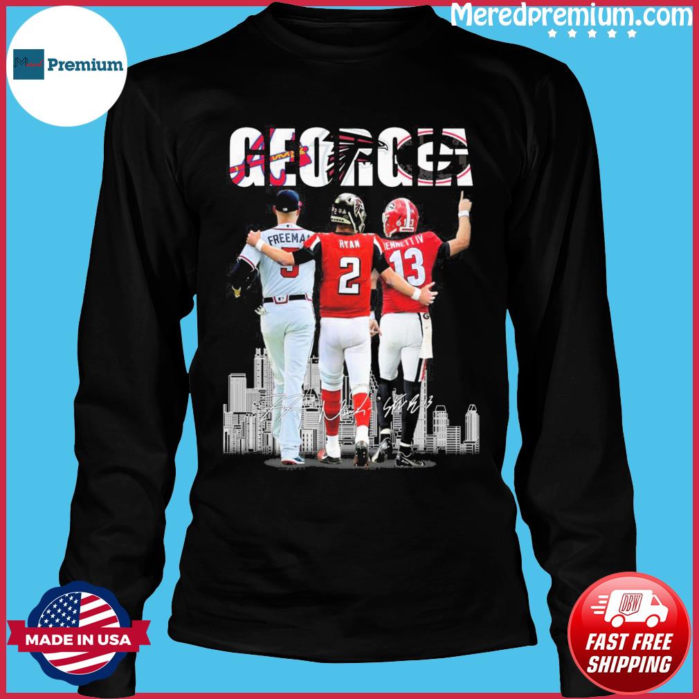 Georgia Freddie Freeman Matt Ryan And Stetson Bennett IV Signatures Shirt,  hoodie, sweater, long sleeve and tank top