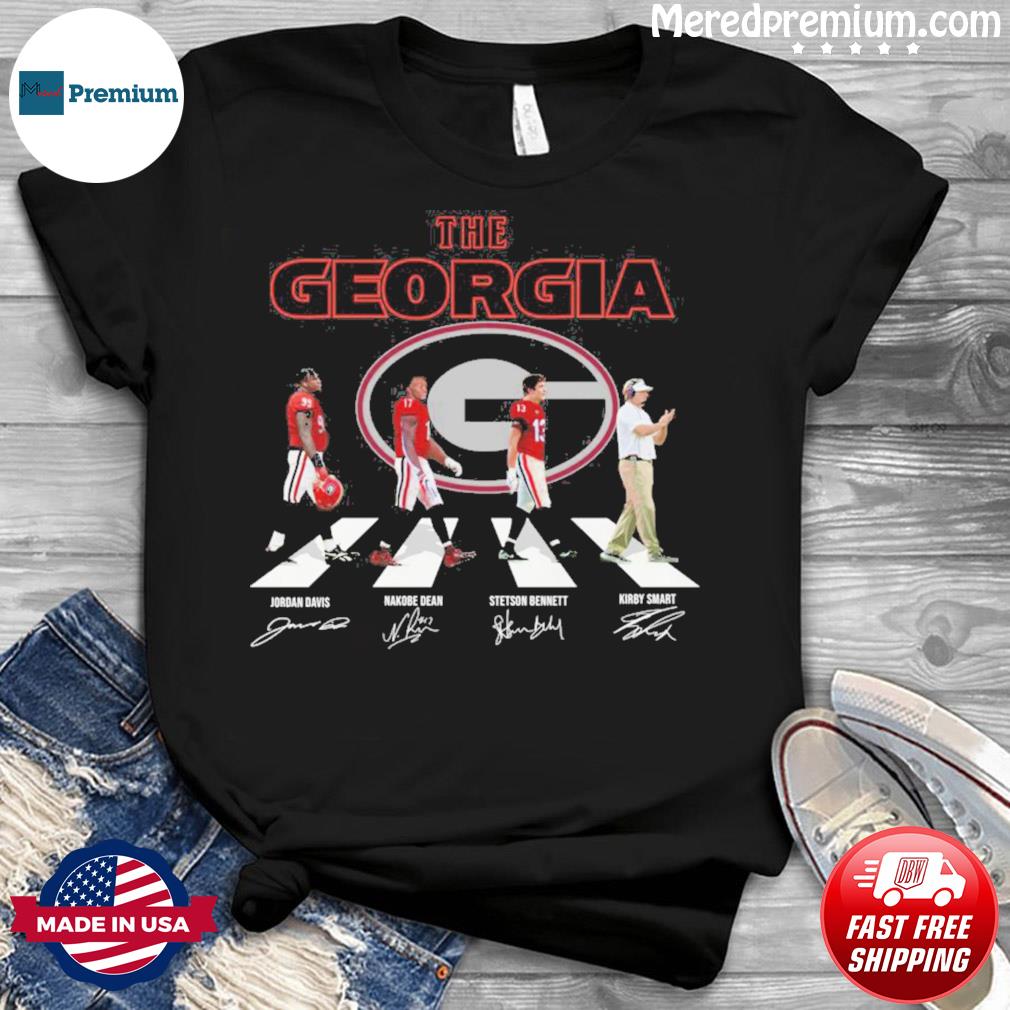 Official The Georgia Jordan Davis Nakobe Dean Stetson Bennett Kirby Smart  Abbey Road Signatures Shirt, hoodie, sweater, long sleeve and tank top