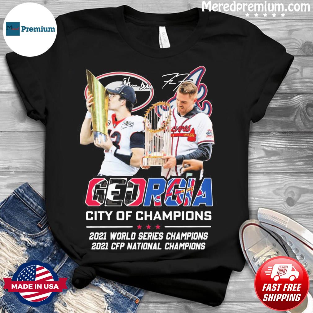 Georgia Son Goku and Vegeta Bulldogs and Braves champions shirt, hoodie,  sweater and v-neck t-shirt