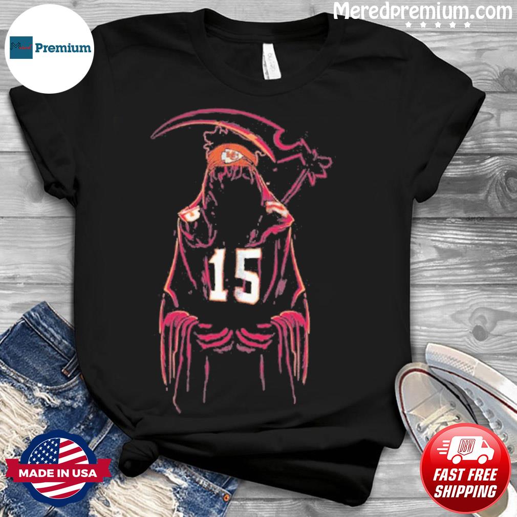 Premium 15 Patrick Mahomes The Grim Reaper Kc Chiefs Shirt, hoodie