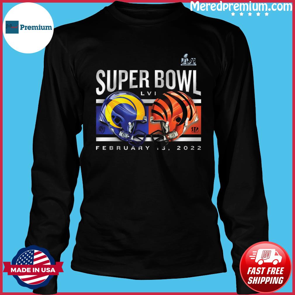 Cincinnati Bengals vs. Los Angeles Rams Super Bowl LVI Matchup Big & Tall  Dueling T-Shirt - Black, hoodie, sweater, long sleeve and tank top