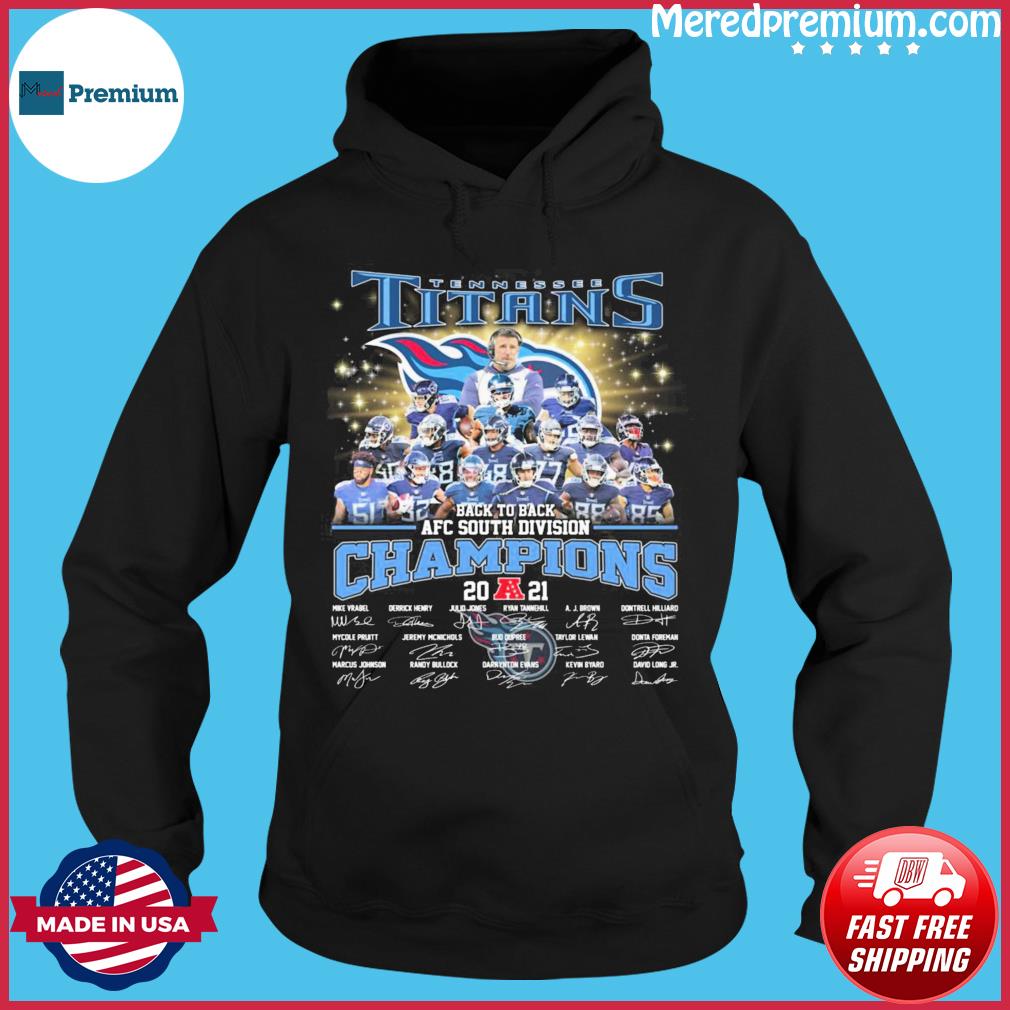 Tennessee Titans afc south division champions january 3 2021 signatures  shirt, hoodie, sweater, long sleeve and tank top