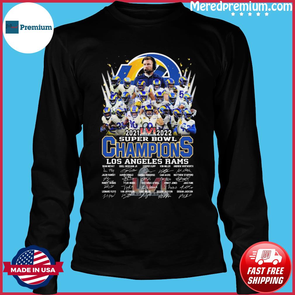 2022 Super Bowl LVI Champions Los Angeles Football Go LA Rams Unisex T-Shirt