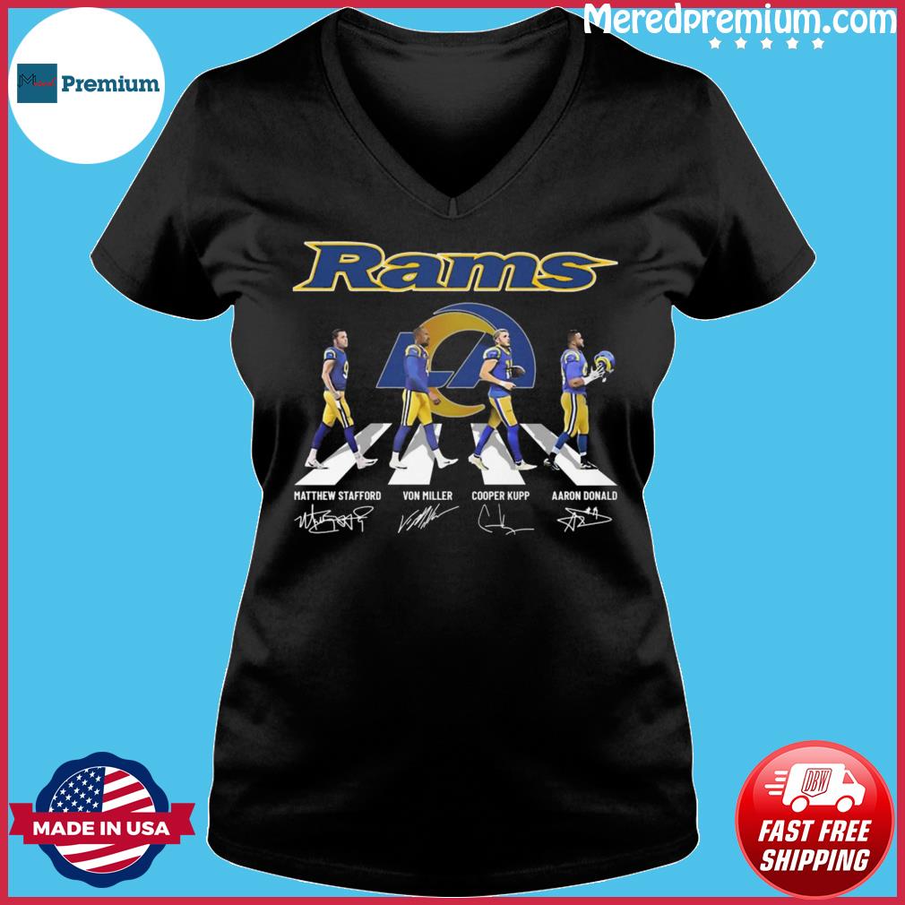 Los Angeles Rams Matthew Stafford Von Miller Cooper Kupp Aaron Donald Abbey  Road signatures shirt, hoodie, sweater, long sleeve and tank top