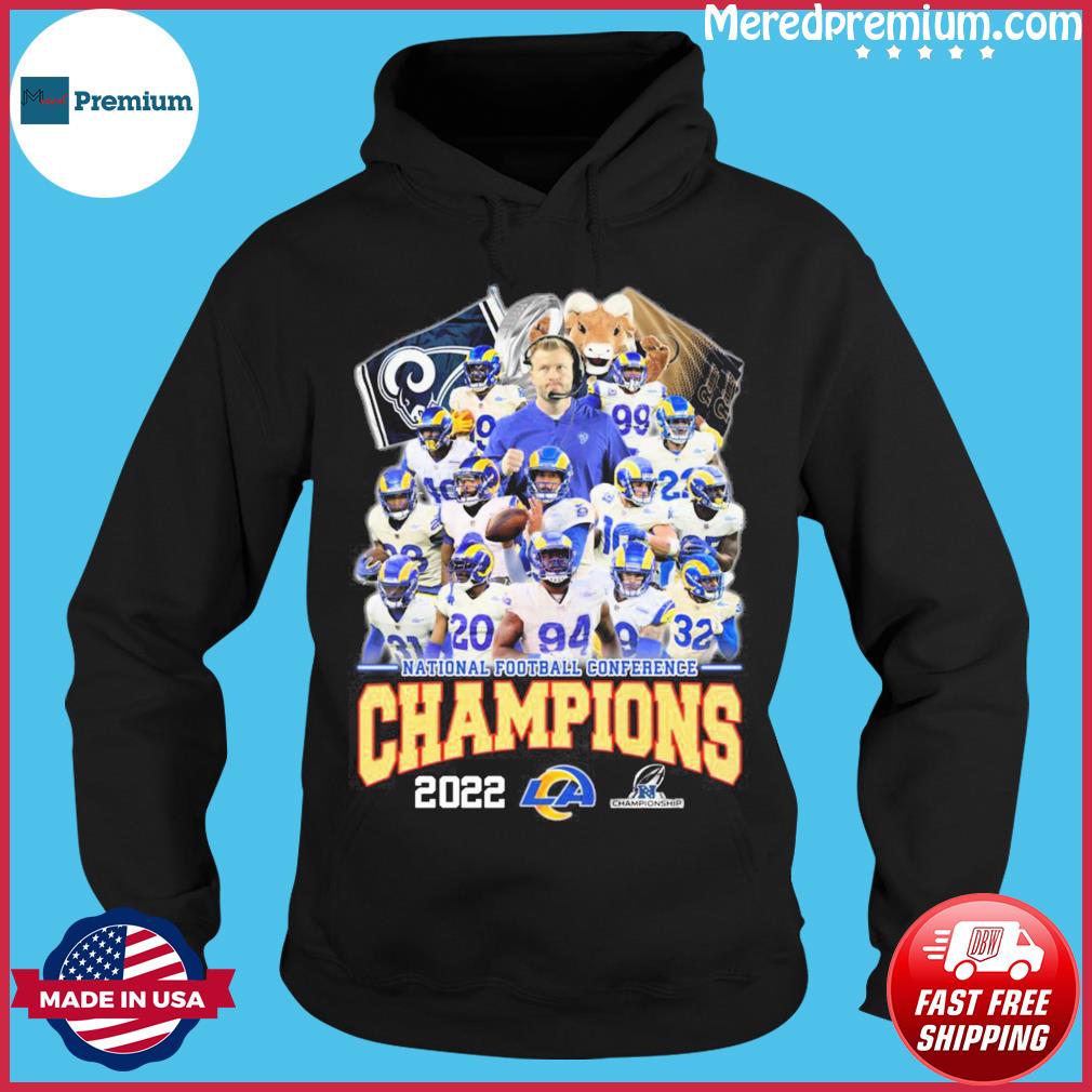 Los Angeles Rams 2021 2022 National Football Conference Champions shirt,  hoodie, sweater, longsleeve and V-neck T-shirt