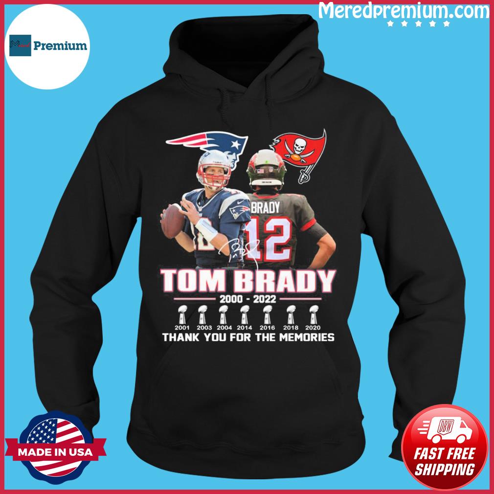 Tom Brady Shirt, Patriot And Buccaneers 2000-2022 Signature Thank You For  The Memories T Shirt, Tom Brady Shirt, Tom Brady Thank You GOAT Shirt