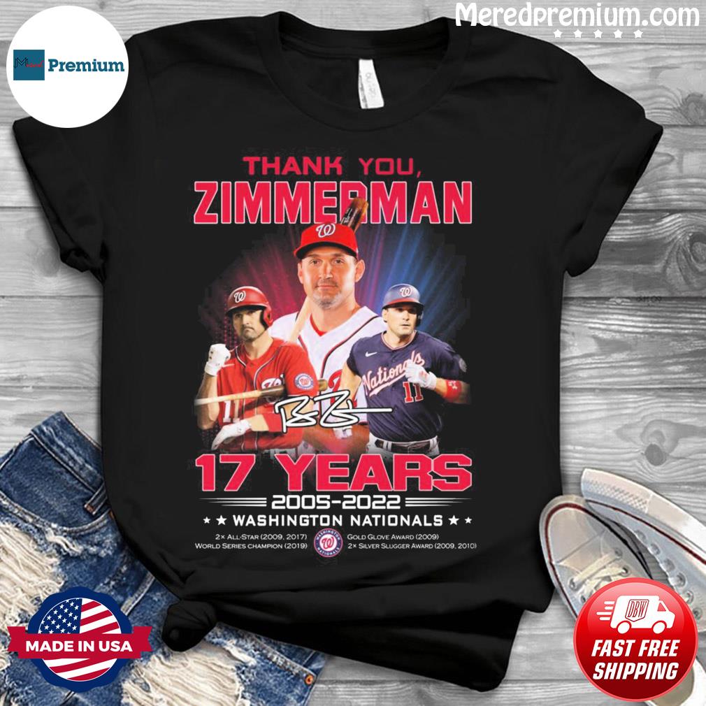 Thank You Ryan Zimmerman 12 Years 2005 2022 Washington Nationals Signature  Shirt, hoodie, sweater, long sleeve and tank top