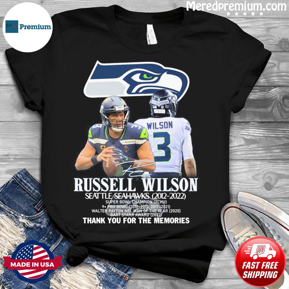 Russell Wilson Seattle Seahawks 2012 2022 Super Bowl Champion 2013  signature shirt, hoodie, sweater, long sleeve and tank top