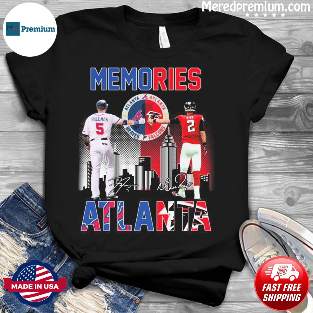 Official Atlanta Braves 5 Freddie Freeman and Atlanta Falcons 2 Matt Ryan  signatures shirt, hoodie, sweater, long sleeve and tank top