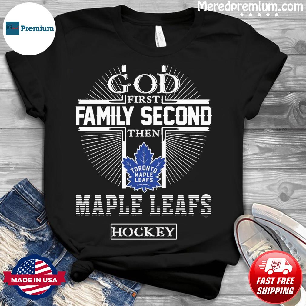 Funny God First Family Second Then Chicago Cubs Baseball Shirt