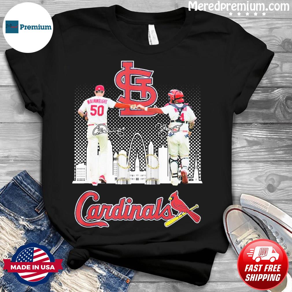 St Louis Cardinals Adam Wainwright And Yadier Molina The Last Dance 2022  Farewell Tour Signatures Shirt,Sweater, Hoodie, And Long Sleeved, Ladies,  Tank Top