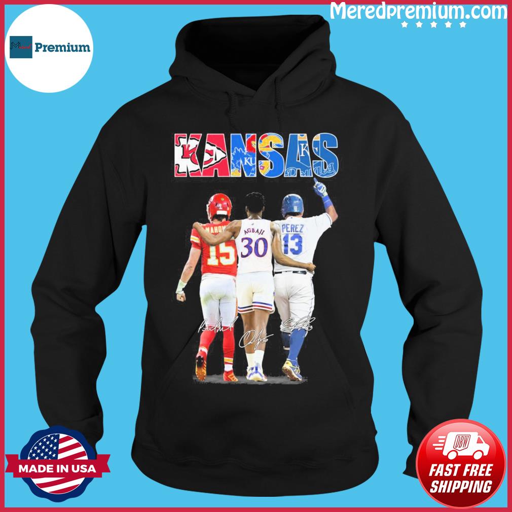 Kansas Patrick Mahomes Ochai Agbaji and Salvador Perez signatures T-shirt,  hoodie, sweatshirt and tank top