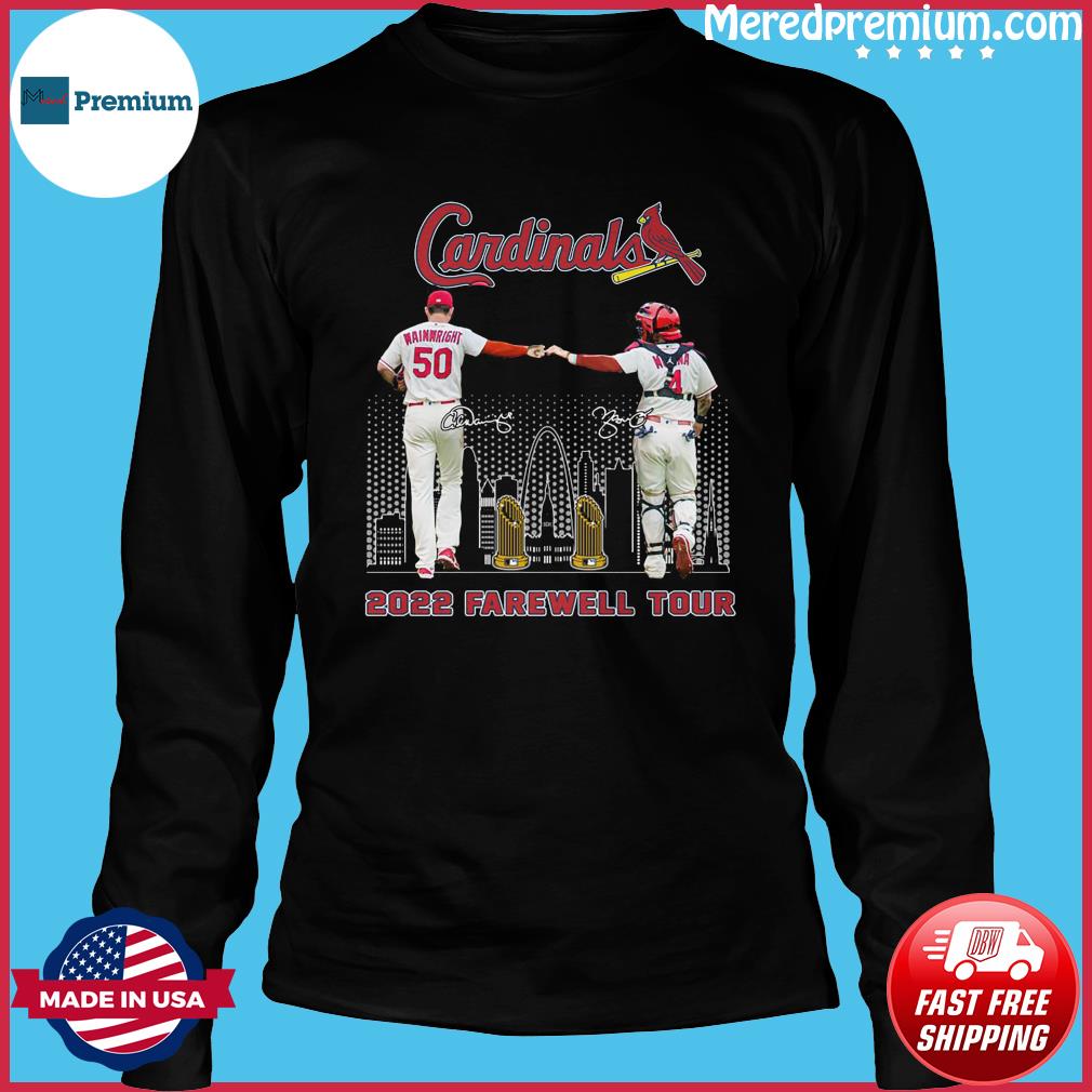 St. Louis Cardinals Adam Wainwright and Yadier Molina signatures 2022  Farewell Tour shirt, hoodie, sweater, long sleeve and tank top