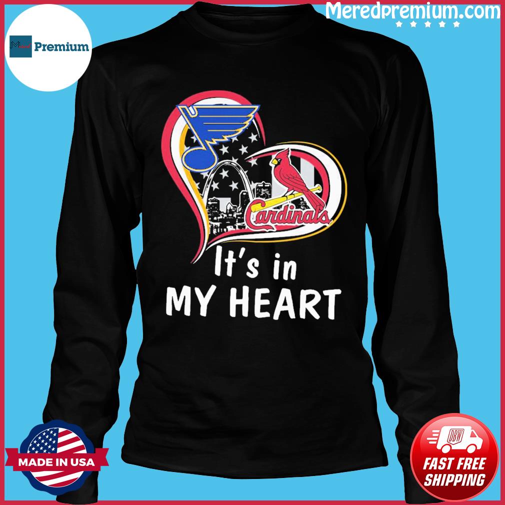 St Louis Blues Shirt Cardinals It's In My Heart St Louis Blues Gift -  Personalized Gifts: Family, Sports, Occasions, Trending