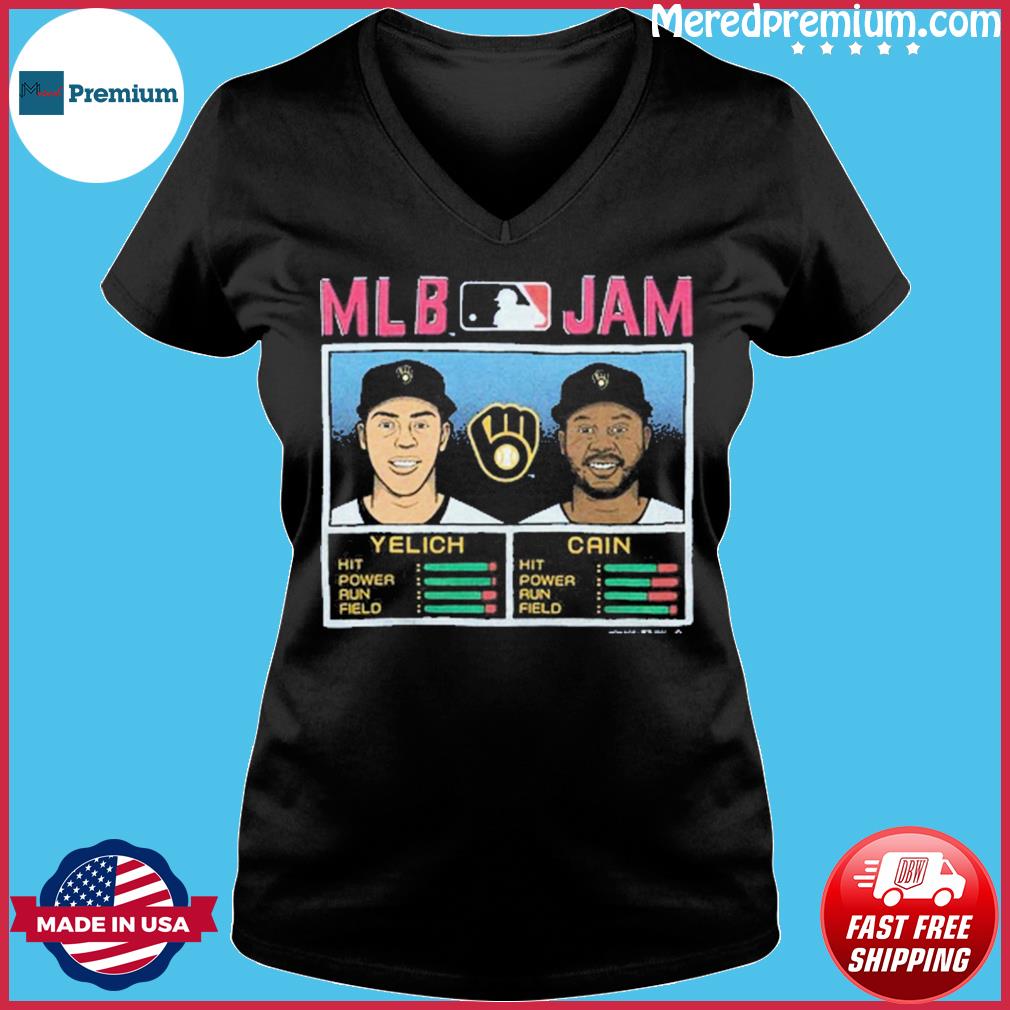 MLB Jam Brewers Yelich And Cain shirt, hoodie, sweater, long