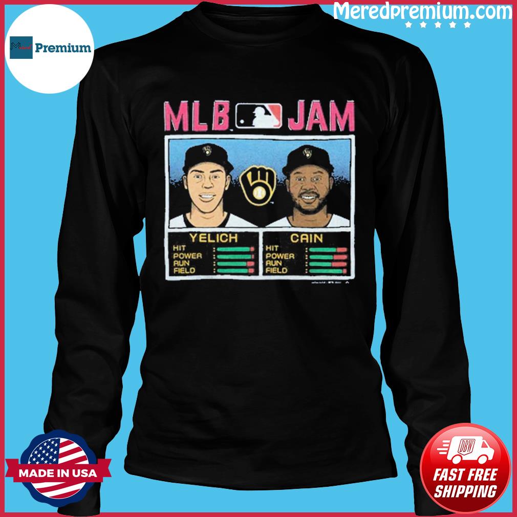 MLB Jam Brewers Yelich And Cain shirt, hoodie, sweater, long