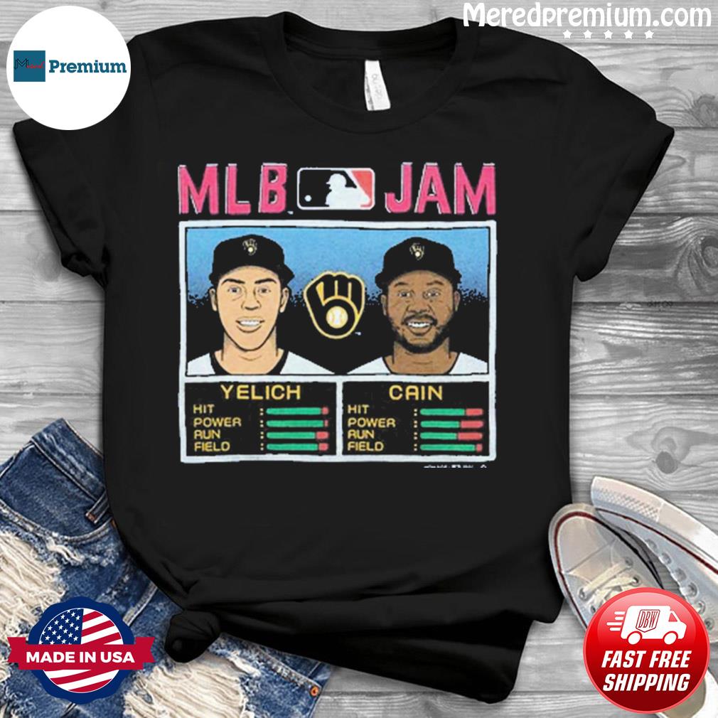 MLB Jam Brewers Yelich And Cain shirt, hoodie, sweater, long