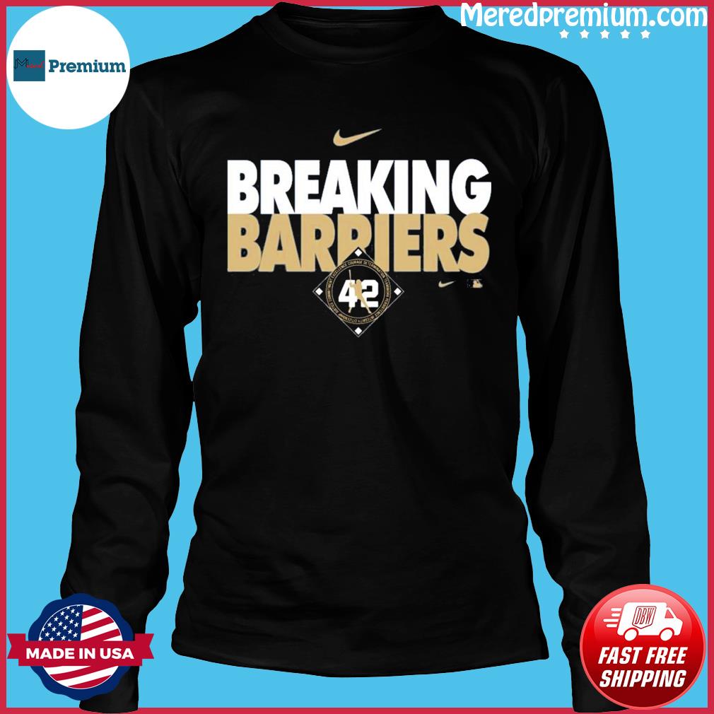 Jackie Robinson Breaking Barriers 42 logo T-shirt, hoodie, sweater, long  sleeve and tank top