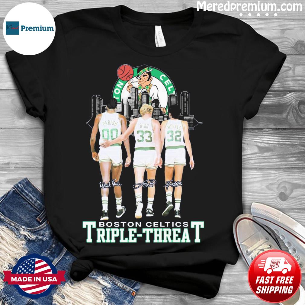 Boston Celtics Triple-Threat The Robert Parish and Larry Bird and