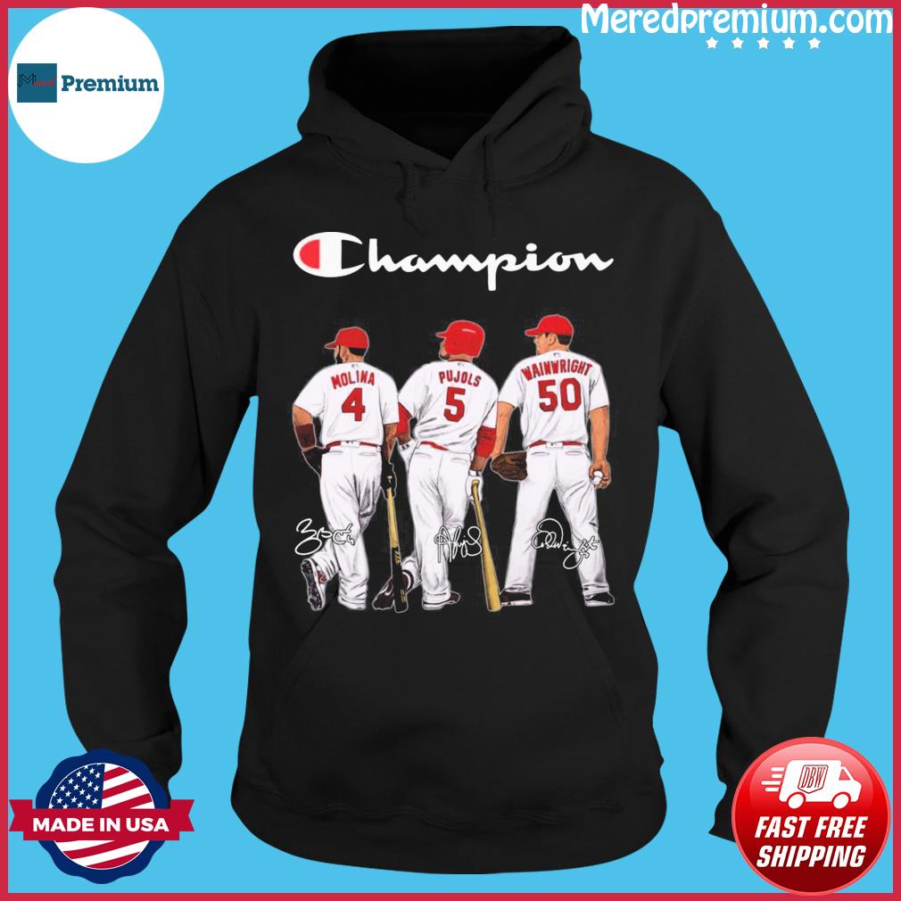 Official St Louis Cardinals Adam Wainwright Albert Pujols And Yadier Molina  Signatures T-Shirt, hoodie, sweater, long sleeve and tank top