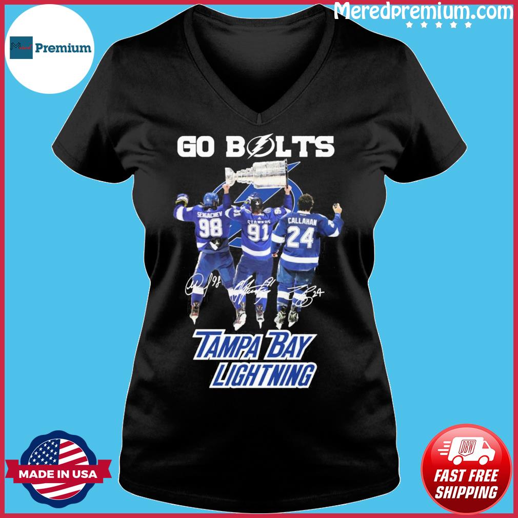 Go Bolts Mikhail Sergachev Steven Stamkos And Ryan Callahan Tampa Bay  Lightning Signatures Shirt - Kingteeshop