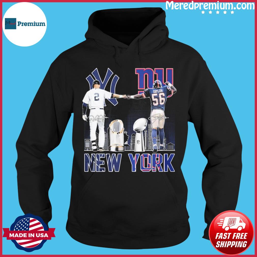 Derek Jeter New York Yankees and Lawrence Taylor New York Giants signatures  shirt, hoodie, sweater, long sleeve and tank top