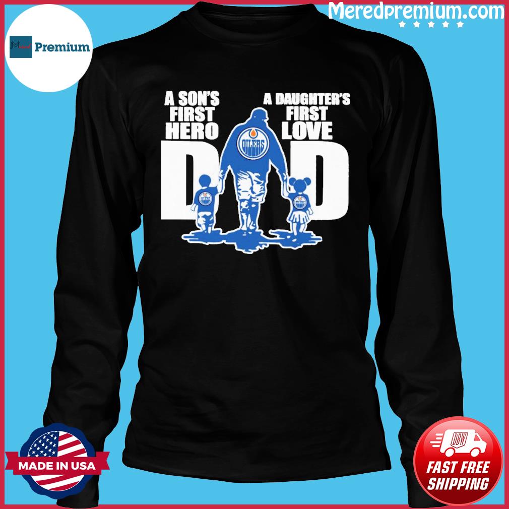 Chicago Cubs Dad A Son's First Hero A Daughter's First Love Shirt, hoodie,  tank top, sweater and long sleeve t-shirt