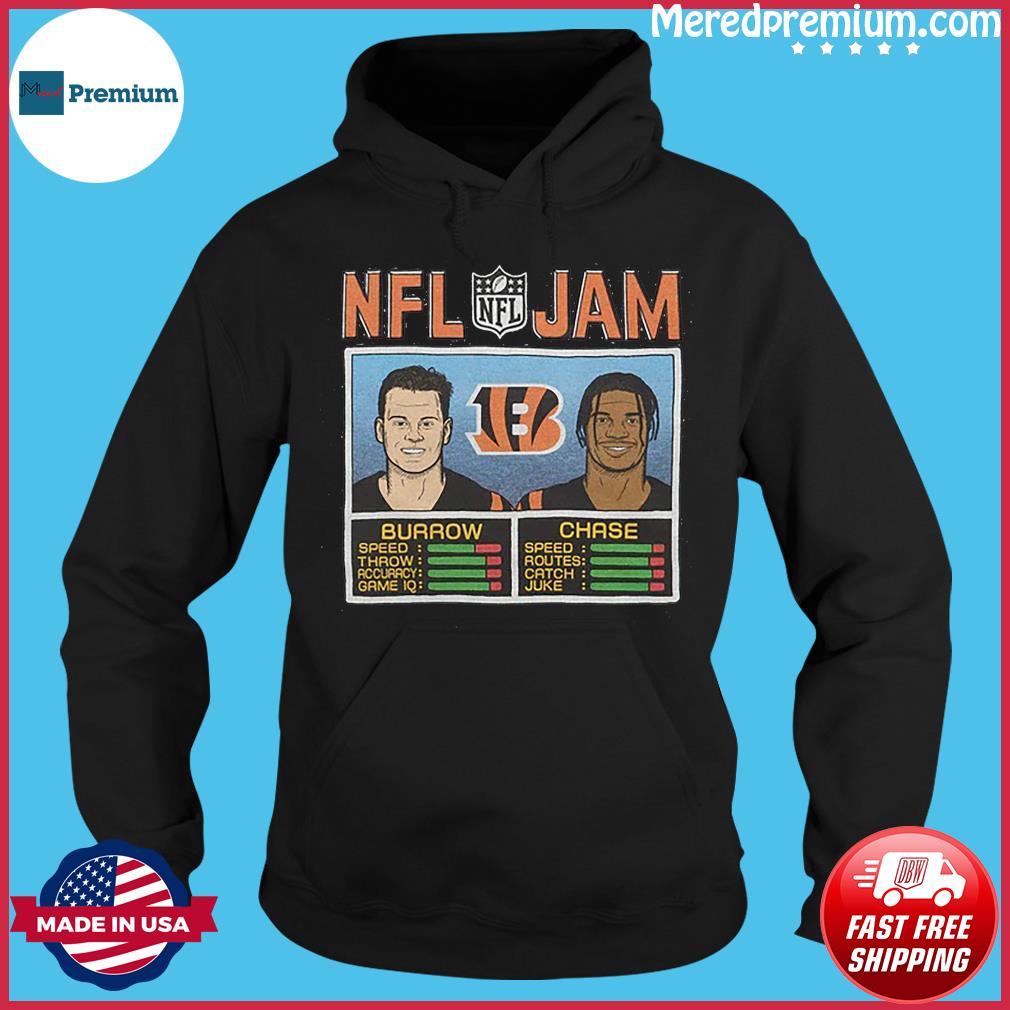 NFL jam bengals Joe burrow and ja'marr chase shirt, hoodie, sweater and  long sleeve