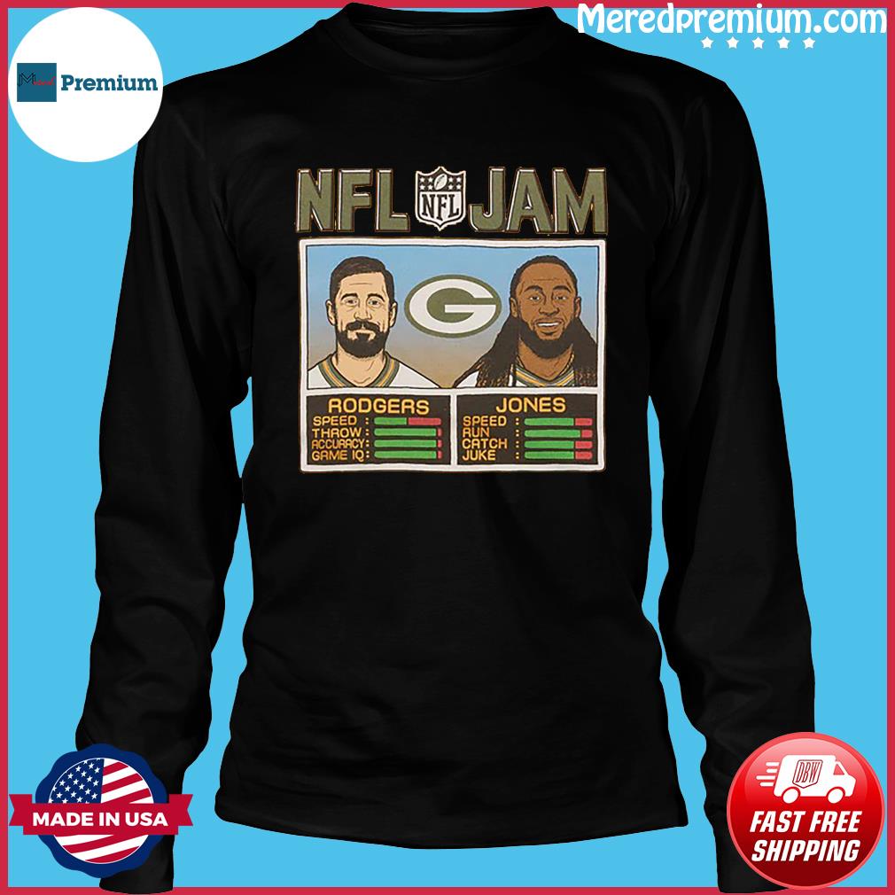 Packers Pro Shop Aaron Rodgers And Aaron Jones Green Bay Packers NFL Jam  Hoodie