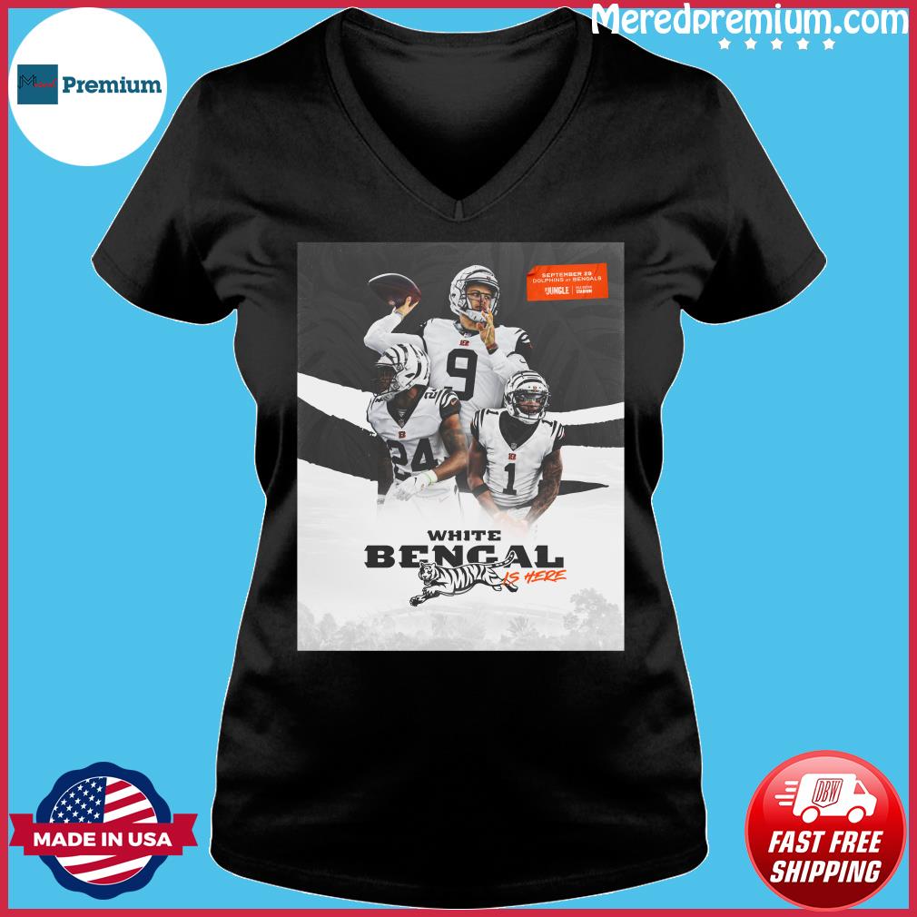 Cincinnati Bengals White Bengal Long Sleeve Tee