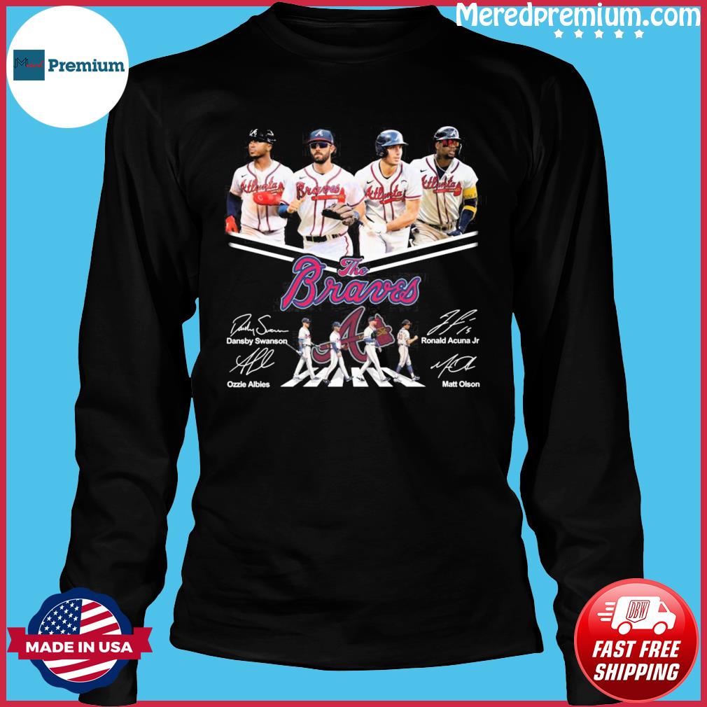 The Braves Baseball Dansby Swanson X Ronald Acuna Jr X Ozzie Albies And  Matt Olson Abbey Road Signatures Unisex T-Shirt – Teepital – Everyday New  Aesthetic Designs