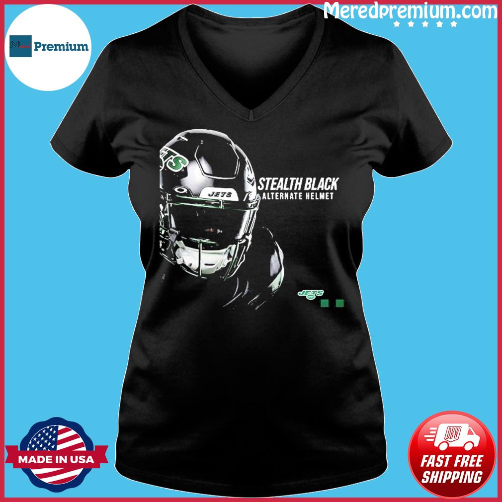 NFL New York Jets Stealth Black Alternate Helmet Unisex T-Shirt - REVER  LAVIE