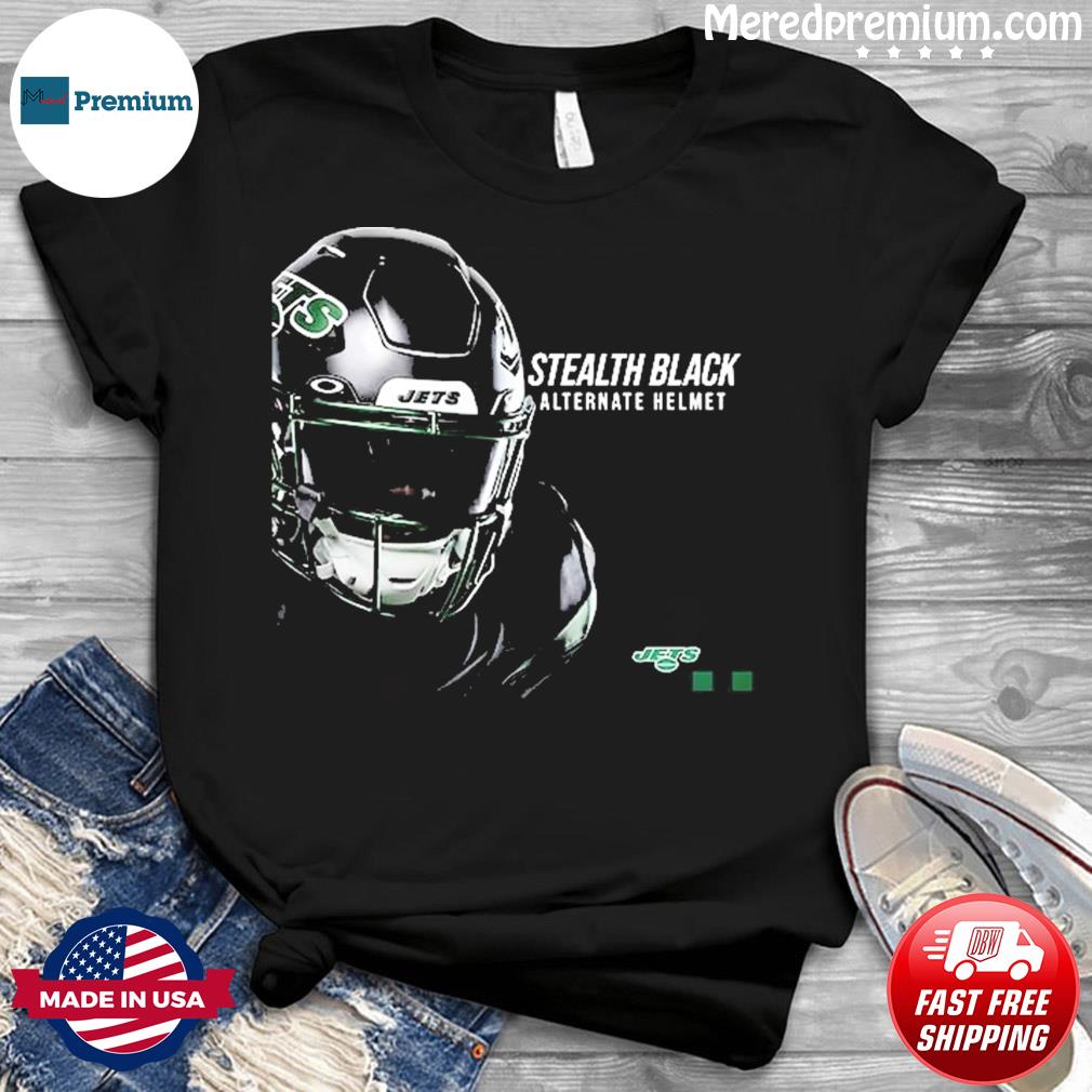 NFL New York Jets Stealth Black Alternate Helmet Unisex T-Shirt - REVER  LAVIE