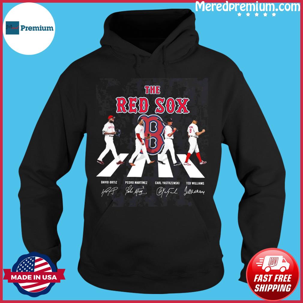 The Red Sox David Ortiz Pedro Martinez Carl Yastrzemski Ted Williams Abbey  Road signatures shirt, hoodie, sweater, long sleeve and tank top